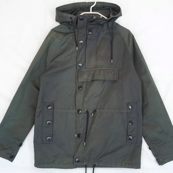 Army of Me Gray Waxed Cotton Military Style Parka Jacket Men's M - Picture 3 of 13